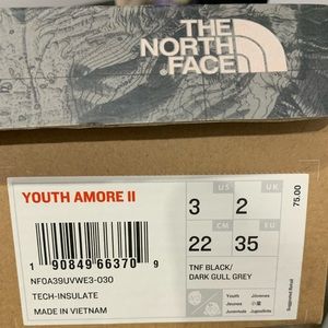 North face youth Amore ll snow boots (black)